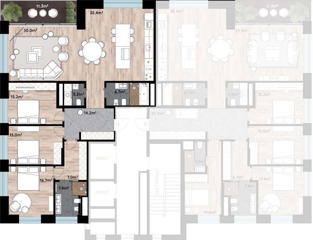 3-BD Apartment Sale, 161.87 sq. m. at Woods, 2nd Mosfilmovsky Lane, 3, Moscow, Russia #1