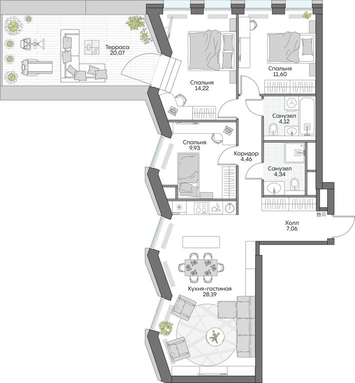 3-BD Apartment Sale, 102.96 sq. m. at Dom na naberezhnoy INSIDER (Insayder), Avtozavodskaya Street, Moscow, Russia #1 3-BD Apartment Sale, 102.96 sq. m. at Dom na naberezhnoy INSIDER (Insayder), Avtozavodskaya Street, Moscow, Russia #1
