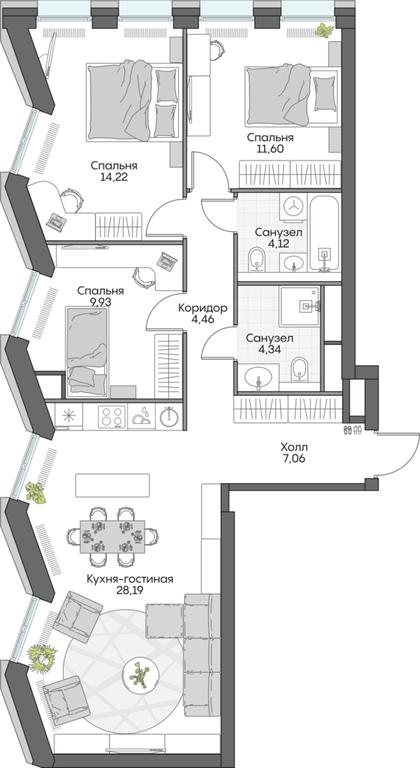3-BD Apartment Sale, 82.79 sq. m. at Dom na naberezhnoy INSIDER (Insayder), Avtozavodskaya Street, Moscow, Russia #1 3-BD Apartment Sale, 82.79 sq. m. at Dom na naberezhnoy INSIDER (Insayder), Avtozavodskaya Street, Moscow, Russia #1