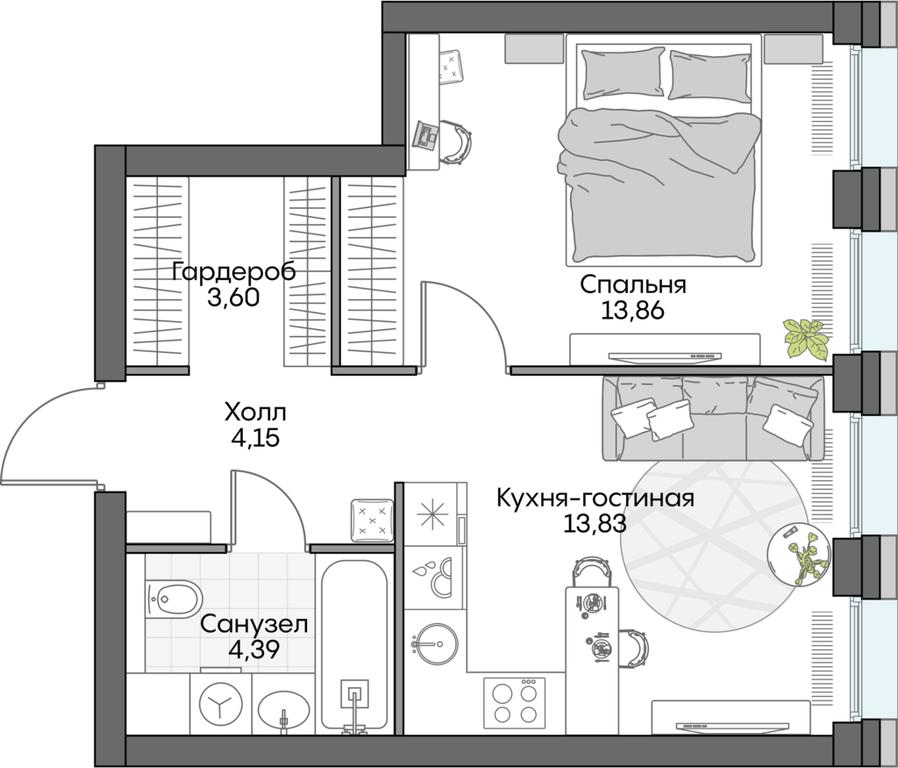 1-BD Apartment Sale, 40.15 sq. m. at Dom na naberezhnoy INSIDER (Insayder), Avtozavodskaya Street, Moscow, Russia #1 1-BD Apartment Sale, 40.15 sq. m. at Dom na naberezhnoy INSIDER (Insayder), Avtozavodskaya Street, Moscow, Russia #1
