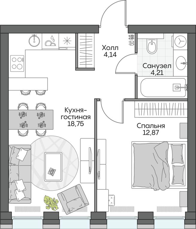 1-BD Apartment Sale, 40.21 sq. m. at Dom na naberezhnoy INSIDER (Insayder), Avtozavodskaya Street, Moscow, Russia #1 1-BD Apartment Sale, 40.21 sq. m. at Dom na naberezhnoy INSIDER (Insayder), Avtozavodskaya Street, Moscow, Russia #1