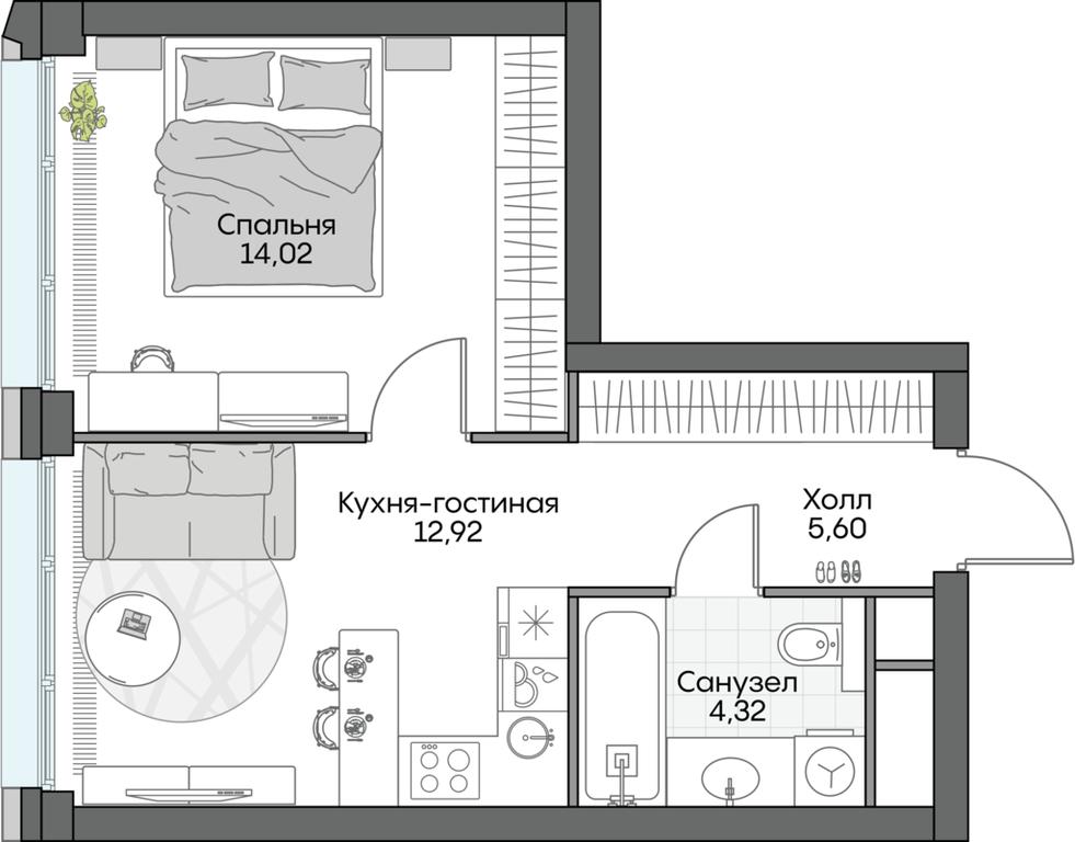 1-BD Apartment Sale, 37.16 sq. m. at Dom na naberezhnoy INSIDER (Insayder), Avtozavodskaya Street, Moscow, Russia #1 1-BD Apartment Sale, 37.16 sq. m. at Dom na naberezhnoy INSIDER (Insayder), Avtozavodskaya Street, Moscow, Russia #1