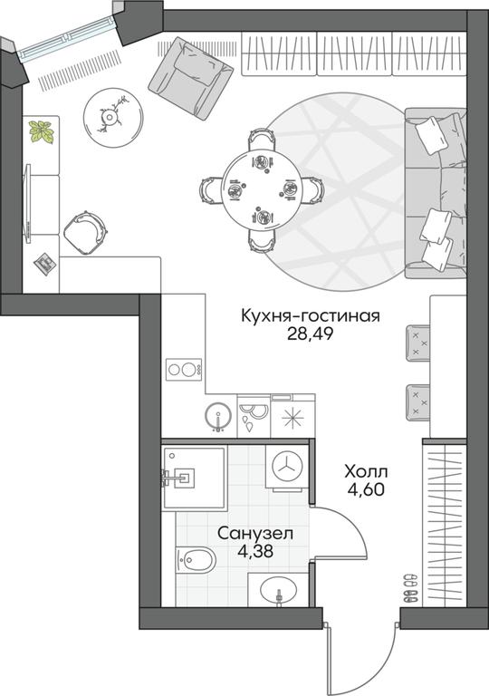Apartment Sale, 37.32 sq. m. at Dom na naberezhnoy INSIDER (Insayder), Avtozavodskaya Street, Moscow, Russia #1 Apartment Sale, 37.32 sq. m. at Dom na naberezhnoy INSIDER (Insayder), Avtozavodskaya Street, Moscow, Russia #1