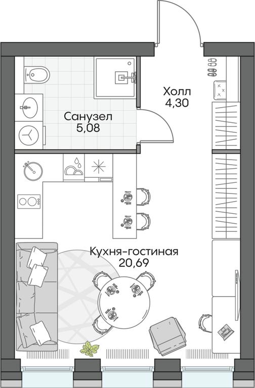 Apartment Sale, 30.28平方米 at Dom na naberezhnoy INSIDER (Insayder), Avtozavodskaya Street, Moscow, Russia #1 Apartment Sale, 30.28平方米 at Dom na naberezhnoy INSIDER (Insayder), Avtozavodskaya Street, Moscow, Russia #1