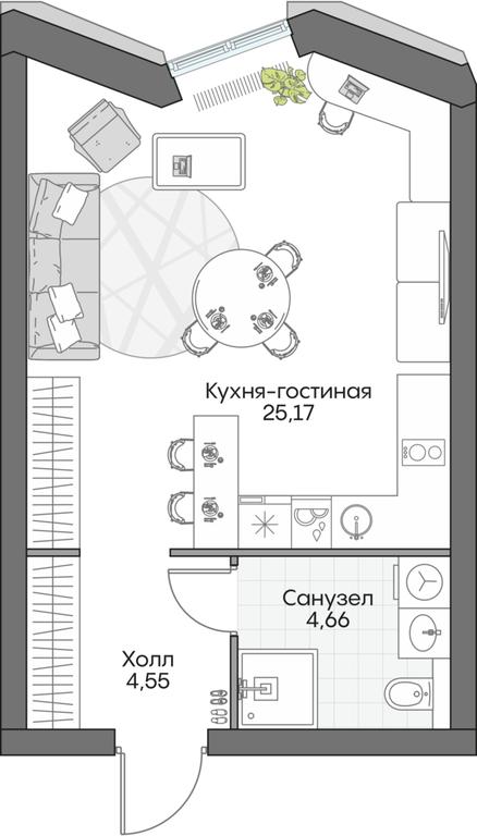 Apartment Sale, 33.9 sq. m. at Dom na naberezhnoy INSIDER (Insayder), Avtozavodskaya Street, Moscow, Russia #1 Apartment Sale, 33.9 sq. m. at Dom na naberezhnoy INSIDER (Insayder), Avtozavodskaya Street, Moscow, Russia #1