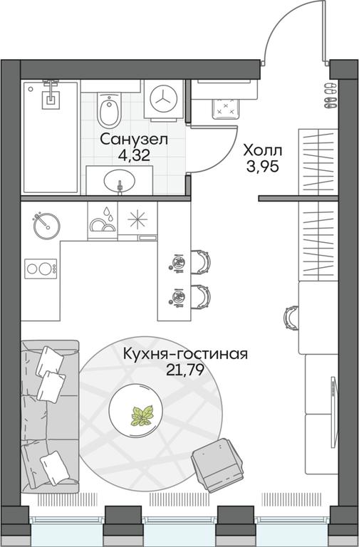 Apartment Sale, 30.16 sq. m. at Dom na naberezhnoy INSIDER (Insayder), Avtozavodskaya Street, Moscow, Russia #1