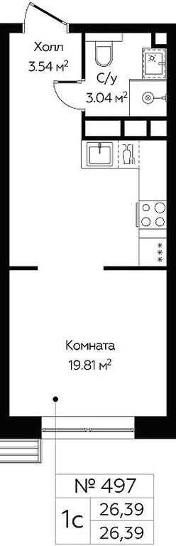 Apartment Sale, 26.39平方米 at MirrorZdanie, Oktyabrskaya Street, 98, Moscow, Russia #1 Apartment Sale, 26.39平方米 at MirrorZdanie, Oktyabrskaya Street, 98, Moscow, Russia #1