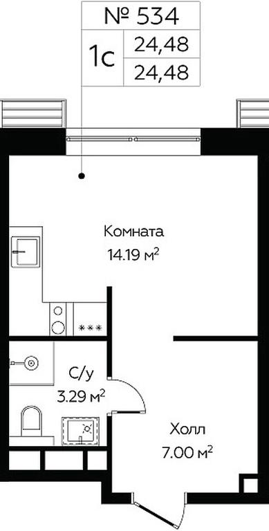 Продажа квартиры, 24,48 м² в ЖК «Мироздание (MirrorЗдание)», Октябрьская улица, 98, Москва, Россия #1 Продажа квартиры, 24,48 м² в ЖК «Мироздание (MirrorЗдание)», Октябрьская улица, 98, Москва, Россия #1