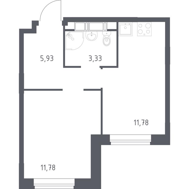 Apartment Sale, 33.2平方米 at Novograd Pavlino, Kosinskoye shosse, 2, Novoye Pavlino Microdistrict, Balashikha, Moscow Region, Russia #1