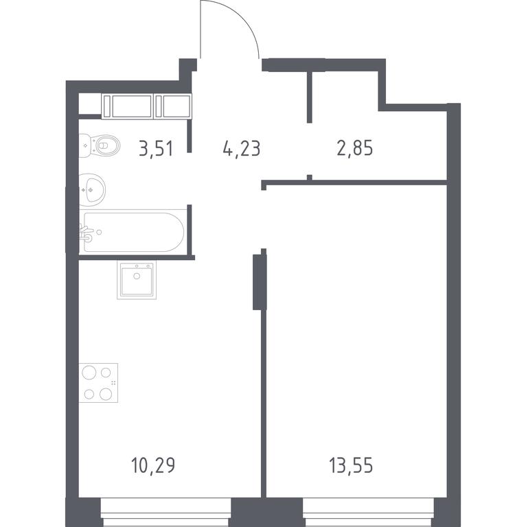 Apartment Sale, 34.8 sq. m. at Novograd Pavlino, Kosinskoye shosse, 2, Novoye Pavlino Microdistrict, Balashikha, Moscow Region, Russia #1