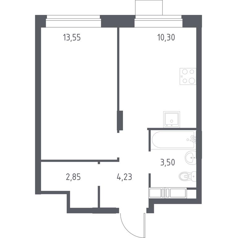 Apartment Sale, 33.5 sq. m. at Novograd Pavlino, Kosinskoye shosse, 2, Novoye Pavlino Microdistrict, Balashikha, Moscow Region, Russia #1