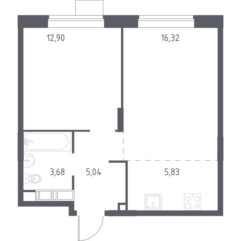 Apartment Sale, 42.8 sq. m. at Novograd Pavlino, Kosinskoye shosse, 2, Novoye Pavlino Microdistrict, Balashikha, Moscow Region, Russia #1