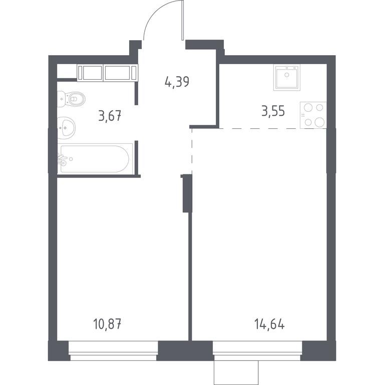 Apartment Sale, 35.9平方米 at Novograd Pavlino, Kosinskoye shosse, 2, Novoye Pavlino Microdistrict, Balashikha, Moscow Region, Russia #1 Apartment Sale, 35.9平方米 at Novograd Pavlino, Kosinskoye shosse, 2, Novoye Pavlino Microdistrict, Balashikha, Moscow Region, Russia #1