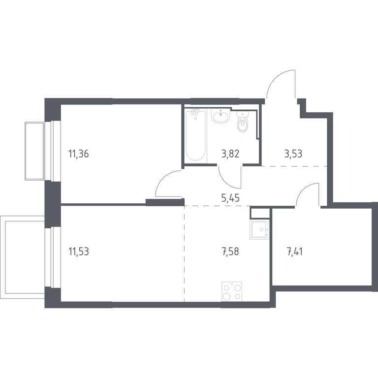 Apartment Sale, 50.68 sq. m. at Dolina Yauzy, Trudovaya Street, 23, Mytischi, Moscow Region, Russia #1 Apartment Sale, 50.68 sq. m. at Dolina Yauzy, Trudovaya Street, 23, Mytischi, Moscow Region, Russia #1