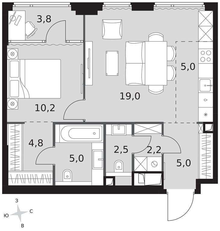Продажа 2-комн. квартиры, 57,5 м² в ЖК «Сидней Сити (Sydney City)», улица Шеногина, 2, Москва, Россия #1 Продажа 2-комн. квартиры, 57,5 м² в ЖК «Сидней Сити (Sydney City)», улица Шеногина, 2, Москва, Россия #1