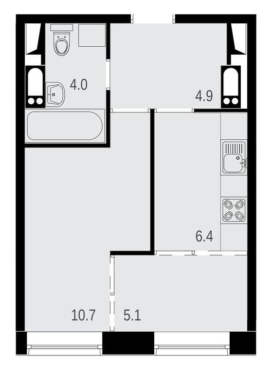 1-BD Apartment Sale, 31.5 sq. m. at Garden Park Edalgo, Fitaryovskaya ulitsa, 15, Settlement of Kommunarka, Moscow, Russia #1