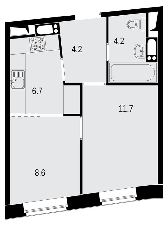2-BD Apartment Sale, 35.5 sq. m. at Garden Park Edalgo, Fitaryovskaya ulitsa, 15, Settlement of Kommunarka, Moscow, Russia #1 2-BD Apartment Sale, 35.5 sq. m. at Garden Park Edalgo, Fitaryovskaya ulitsa, 15, Settlement of Kommunarka, Moscow, Russia #1
