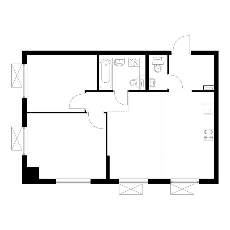 Продажа 2-комн. квартиры, 59,9 м² в ЖК «Восточное Бутово», Крымская улица, 13, рабочий посёлок Боброво, Ленинский городской округ, Московская область, Россия #1 Продажа 2-комн. квартиры, 59,9 м² в ЖК «Восточное Бутово», Крымская улица, 13, рабочий посёлок Боброво, Ленинский городской округ, Московская область, Россия #1