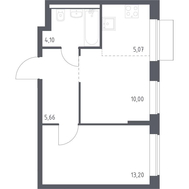 Apartment Sale, 38.03 sq. m. at Kvartal Domashnij, Donetskaya Street, 30с11, Moscow, Russia #1