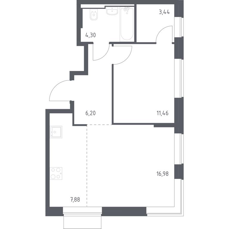 Apartment Sale, 50.26 sq. m. at Kvartal Domashnij, Donetskaya Street, 30с11, Moscow, Russia #1 Apartment Sale, 50.26 sq. m. at Kvartal Domashnij, Donetskaya Street, 30с11, Moscow, Russia #1