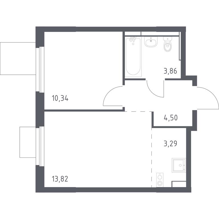 Apartment Sale, 35.81平方米 at Mytishchi Park, Silikatnaya ulitsa, 41к3, Mytischi, Moscow Region, Russia #1 Apartment Sale, 35.81平方米 at Mytishchi Park, Silikatnaya ulitsa, 41к3, Mytischi, Moscow Region, Russia #1