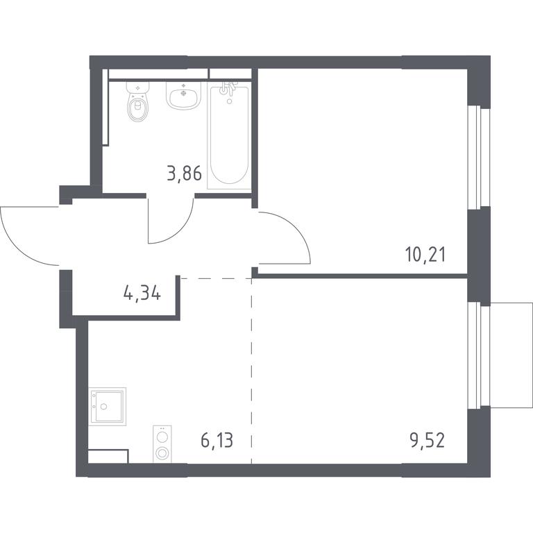 Apartment Sale, 34.06平方米 at Mytishchi Park, Silikatnaya ulitsa, 41к3, Mytischi, Moscow Region, Russia #1 Apartment Sale, 34.06平方米 at Mytishchi Park, Silikatnaya ulitsa, 41к3, Mytischi, Moscow Region, Russia #1