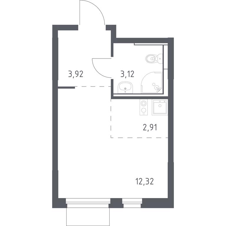 Продажа квартиры, 22,27 м² в ЖК «Мытищи Парк», Силикатная улица, 41к3, Мытищи, Московская область, Россия #1