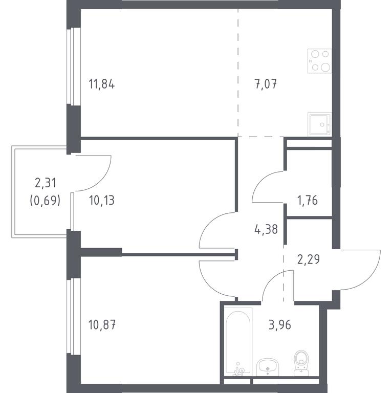 1-BD Apartment Sale, 52.99 sq. m. at Mytishchi Park, Silikatnaya ulitsa, 41к3, Mytischi, Moscow Region, Russia #1 1-BD Apartment Sale, 52.99 sq. m. at Mytishchi Park, Silikatnaya ulitsa, 41к3, Mytischi, Moscow Region, Russia #1