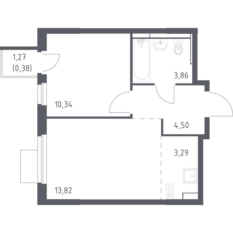 Apartment Sale, 36.19 sq. m. at Mytishchi Park, Silikatnaya ulitsa, 41к3, Mytischi, Moscow Region, Russia #1 Apartment Sale, 36.19 sq. m. at Mytishchi Park, Silikatnaya ulitsa, 41к3, Mytischi, Moscow Region, Russia #1