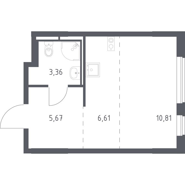 Apartment Sale, 26.45平方米 at Mytishchi Park, Silikatnaya ulitsa, 41к3, Mytischi, Moscow Region, Russia #1 Apartment Sale, 26.45平方米 at Mytishchi Park, Silikatnaya ulitsa, 41к3, Mytischi, Moscow Region, Russia #1