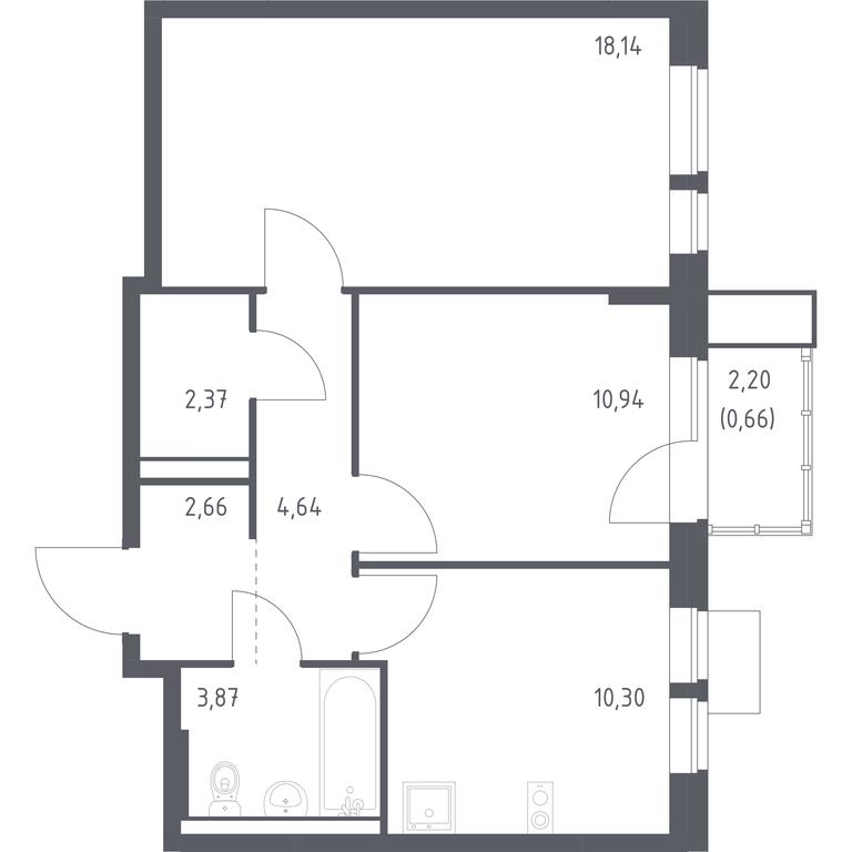 1-BD Apartment Sale, 53.58平方米 at Kvartal Aviatorov, ulitsa Koldunova, Aviatorov Microdistrict, Balashikha, Moscow Region, Russia #1 1-BD Apartment Sale, 53.58平方米 at Kvartal Aviatorov, ulitsa Koldunova, Aviatorov Microdistrict, Balashikha, Moscow Region, Russia #1