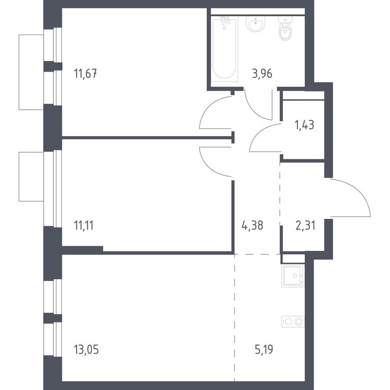 1-BD Apartment Sale, 52.4平方米 at Kvartal Aviatorov, ulitsa Koldunova, Aviatorov Microdistrict, Balashikha, Moscow Region, Russia #1 1-BD Apartment Sale, 52.4平方米 at Kvartal Aviatorov, ulitsa Koldunova, Aviatorov Microdistrict, Balashikha, Moscow Region, Russia #1