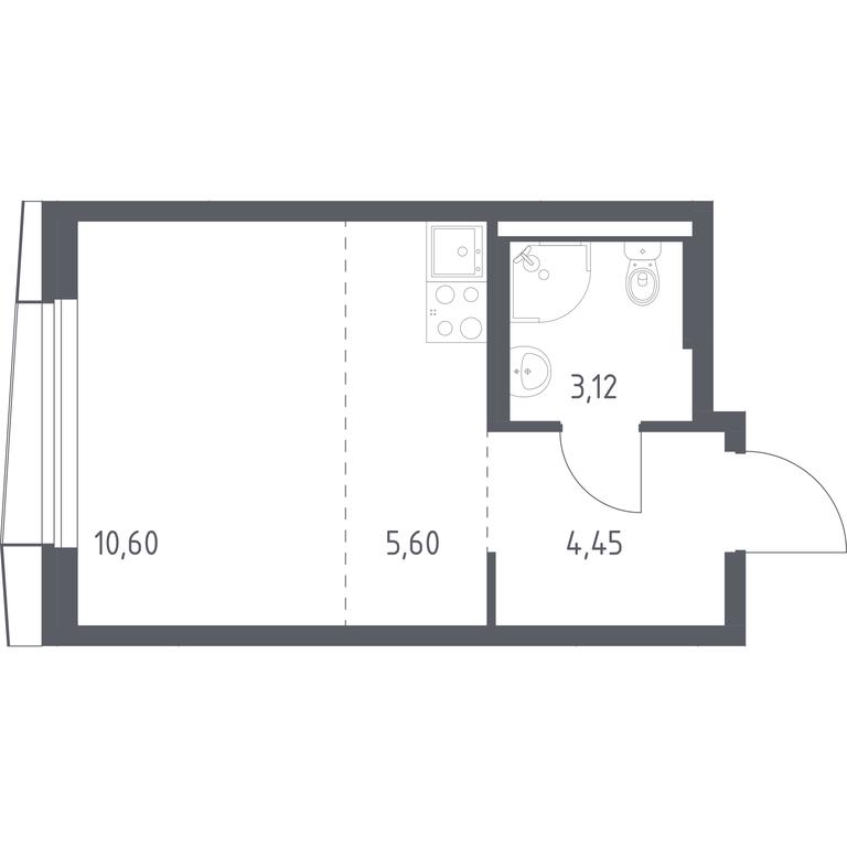 Apartment Sale, 23.77平方米 at Kvartal Aviatorov, ulitsa Koldunova, Aviatorov Microdistrict, Balashikha, Moscow Region, Russia #1 Apartment Sale, 23.77平方米 at Kvartal Aviatorov, ulitsa Koldunova, Aviatorov Microdistrict, Balashikha, Moscow Region, Russia #1