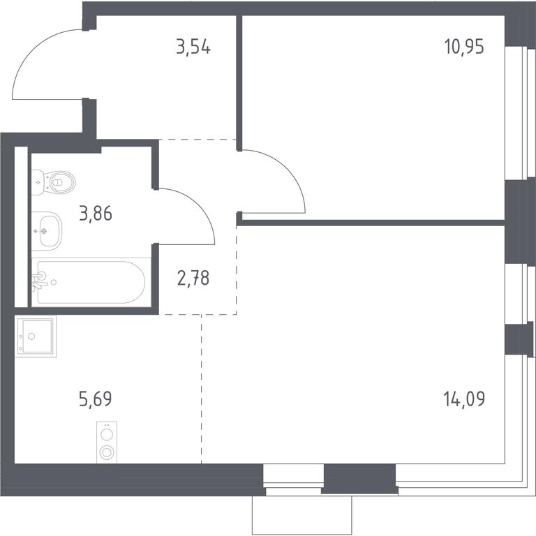 Apartment Sale, 40.91平方米 at Novoe Vidnoe, Kalinovka Village, Leninskiy City District, Moscow Region, Russia #1 Apartment Sale, 40.91平方米 at Novoe Vidnoe, Kalinovka Village, Leninskiy City District, Moscow Region, Russia #1
