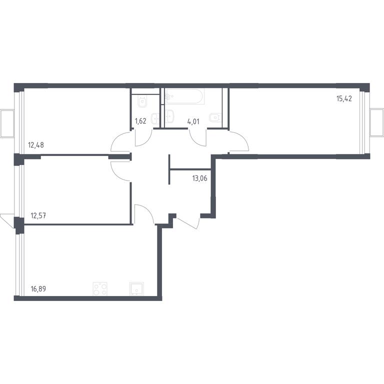 2-BD Apartment Sale, 76.15 sq. m. at Kvartal Strogino, zhiloy kompleks Kvartal Strogino, Krasnogorsk, Moscow Region, Russia #1 2-BD Apartment Sale, 76.15 sq. m. at Kvartal Strogino, zhiloy kompleks Kvartal Strogino, Krasnogorsk, Moscow Region, Russia #1