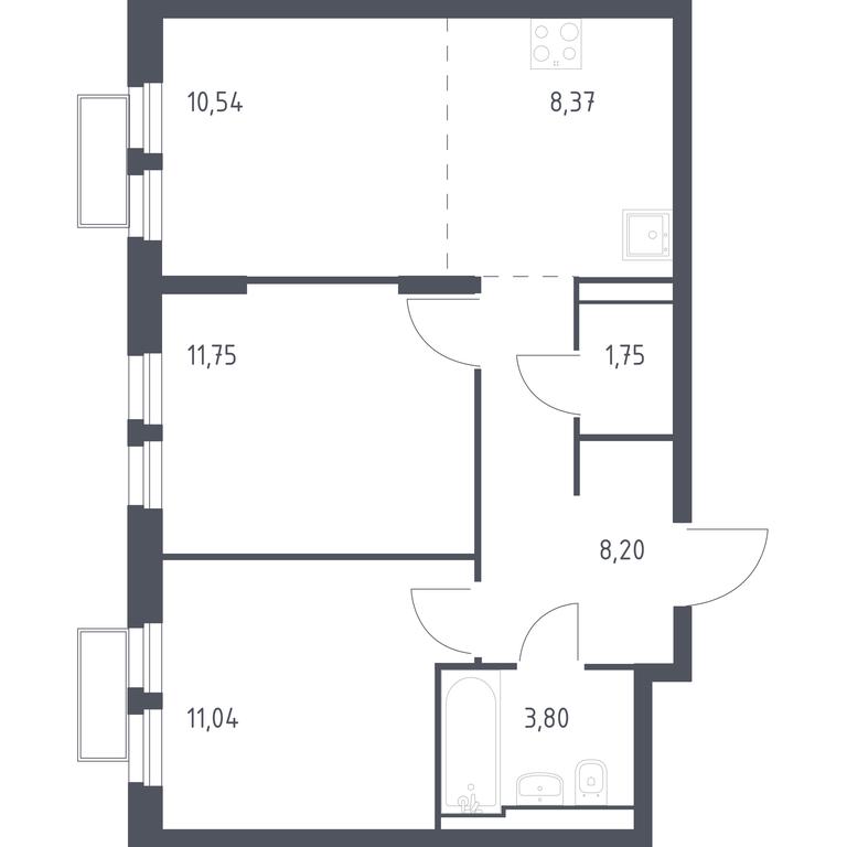 1-BD Apartment Sale, 55.69 sq. m. at Kvartal Strogino, zhiloy kompleks Kvartal Strogino, Krasnogorsk, Moscow Region, Russia #1 1-BD Apartment Sale, 55.69 sq. m. at Kvartal Strogino, zhiloy kompleks Kvartal Strogino, Krasnogorsk, Moscow Region, Russia #1