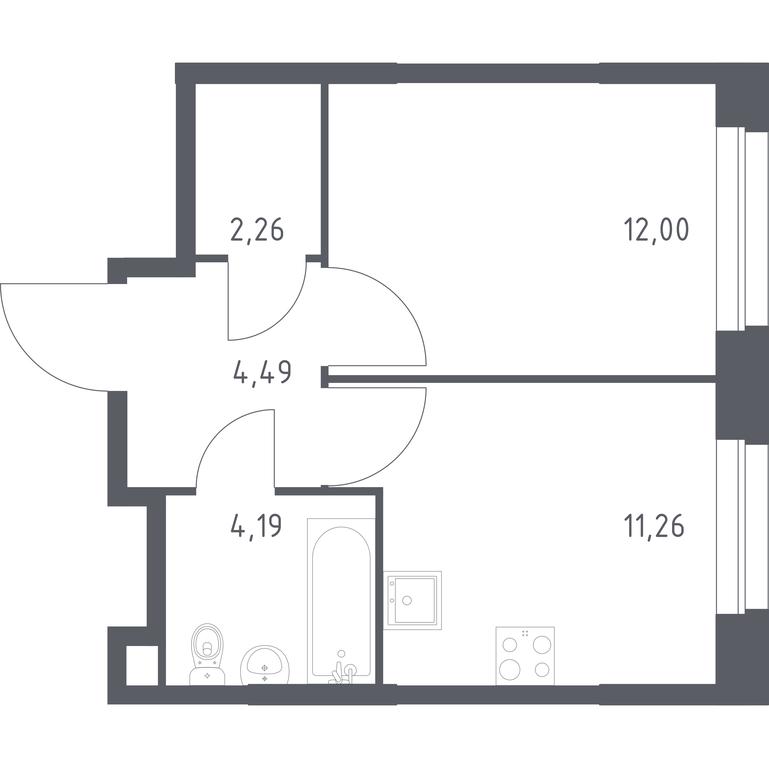 Apartment Sale, 34.2 sq. m. at Eko Bunino, prospekt Kuprina, 34к1, Sosenskoye Settlement, Moscow, Russia #1 Apartment Sale, 34.2 sq. m. at Eko Bunino, prospekt Kuprina, 34к1, Sosenskoye Settlement, Moscow, Russia #1