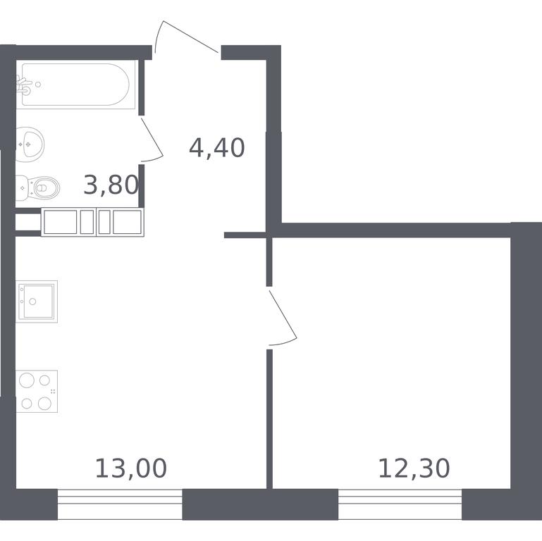 Apartment Sale, 33.5 sq. m. at Olhovy Kvartal, 5-ya ulitsa Lesnyye Polyany, posyolok Gazoprovod, Sosenskoye Settlement, Moscow, Russia #1 Apartment Sale, 33.5 sq. m. at Olhovy Kvartal, 5-ya ulitsa Lesnyye Polyany, posyolok Gazoprovod, Sosenskoye Settlement, Moscow, Russia #1