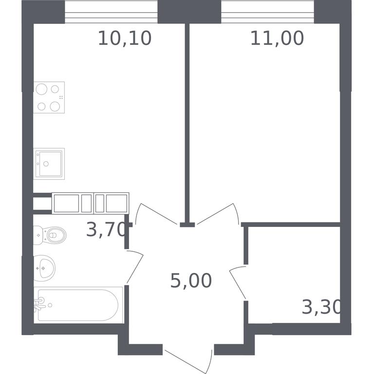 Apartment Sale, 33.1 sq. m. at Olhovy Kvartal, 5-ya ulitsa Lesnyye Polyany, posyolok Gazoprovod, Sosenskoye Settlement, Moscow, Russia #1 Apartment Sale, 33.1 sq. m. at Olhovy Kvartal, 5-ya ulitsa Lesnyye Polyany, posyolok Gazoprovod, Sosenskoye Settlement, Moscow, Russia #1