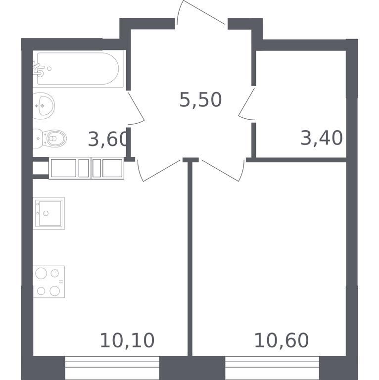 Apartment Sale, 33.2 sq. m. at Olhovy Kvartal, 5-ya ulitsa Lesnyye Polyany, posyolok Gazoprovod, Sosenskoye Settlement, Moscow, Russia #1 Apartment Sale, 33.2 sq. m. at Olhovy Kvartal, 5-ya ulitsa Lesnyye Polyany, posyolok Gazoprovod, Sosenskoye Settlement, Moscow, Russia #1