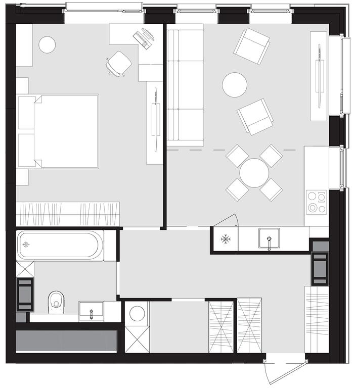 2-BD Apartment Sale, 56.1 sq. m. at Crystal, Generala Glagoleva Street, 16с1, Moscow, Russia #1 2-BD Apartment Sale, 56.1 sq. m. at Crystal, Generala Glagoleva Street, 16с1, Moscow, Russia #1