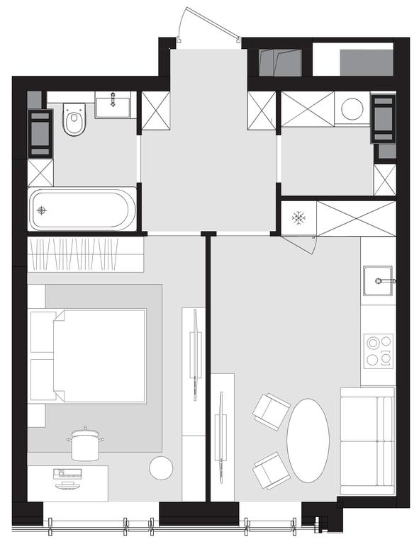 1-BD Apartment Sale, 41.7 sq. m. at Crystal, Generala Glagoleva Street, 16с1, Moscow, Russia #1 1-BD Apartment Sale, 41.7 sq. m. at Crystal, Generala Glagoleva Street, 16с1, Moscow, Russia #1