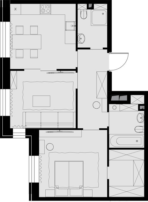 2-BD Apartment Sale, 59.8 sq. m. at Teatralnyi Kvartal, Rotmistrova Street, 2, Moscow, Russia #1 2-BD Apartment Sale, 59.8 sq. m. at Teatralnyi Kvartal, Rotmistrova Street, 2, Moscow, Russia #1