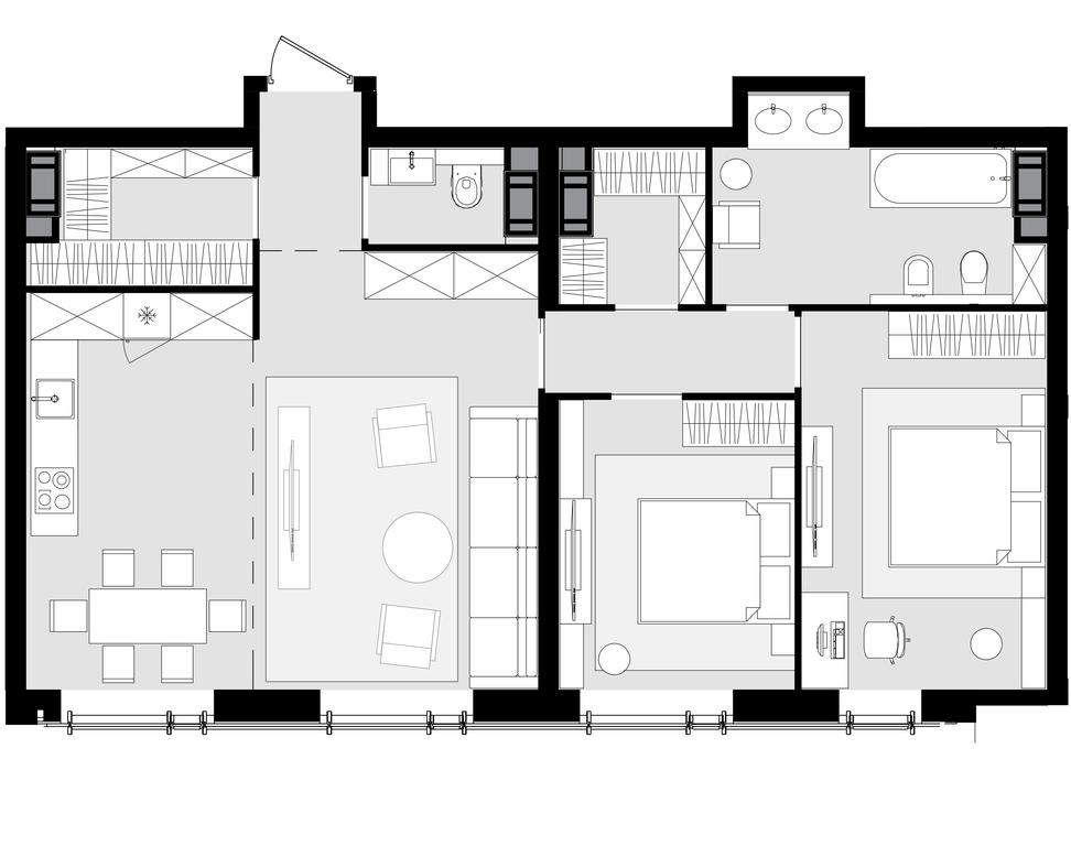 2-BD Apartment Sale, 87平方米 at Crystal, Generala Glagoleva Street, 16с1, Moscow, Russia #1 2-BD Apartment Sale, 87平方米 at Crystal, Generala Glagoleva Street, 16с1, Moscow, Russia #1