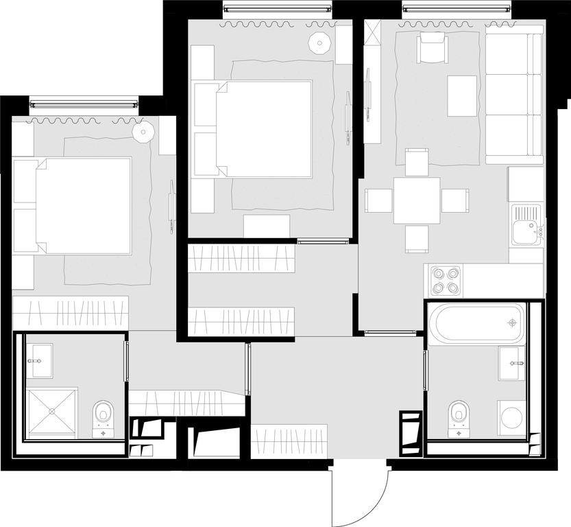2-BD Apartment Sale, 61.5 sq. m. at Malevich, Otradnaya Street, 8, Moscow, Russia #1