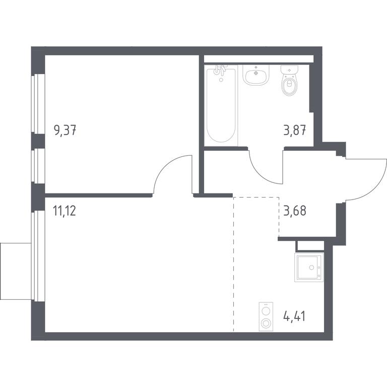 Apartment Sale, 32.45 sq. m. at Gorki Park, Shkolnaya ulitsa, 2, derevnya Korobovo, Leninskiy City District, Moscow Region, Russia #1 Apartment Sale, 32.45 sq. m. at Gorki Park, Shkolnaya ulitsa, 2, derevnya Korobovo, Leninskiy City District, Moscow Region, Russia #1