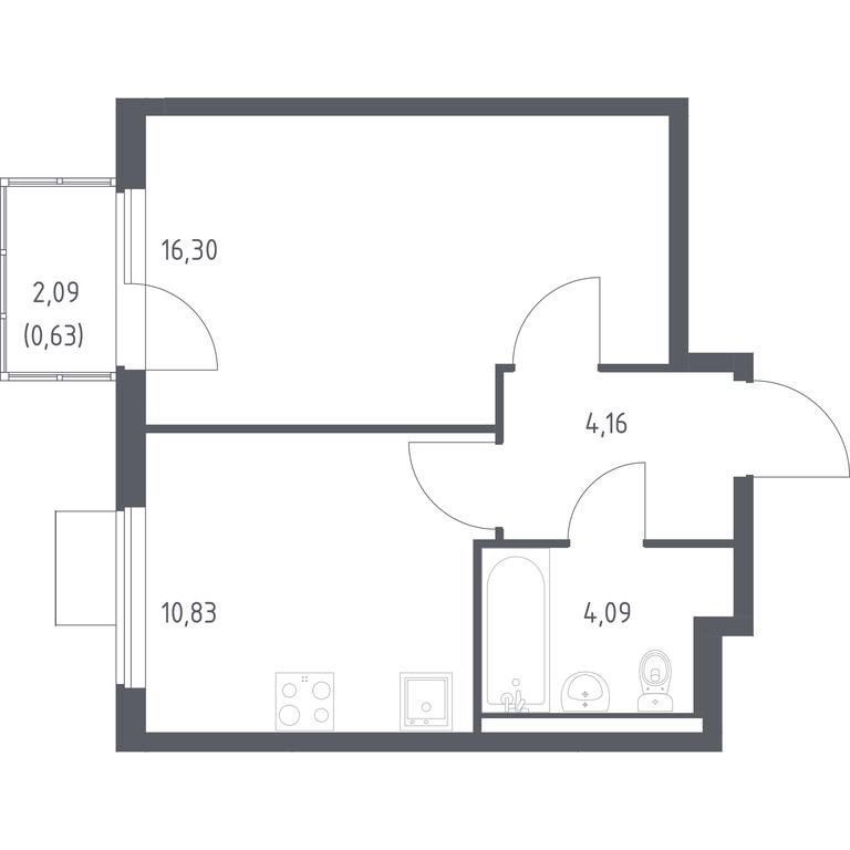 Apartment Sale, 36.01 sq. m. at Gorki Park, Shkolnaya ulitsa, 2, derevnya Korobovo, Leninskiy City District, Moscow Region, Russia #1 Apartment Sale, 36.01 sq. m. at Gorki Park, Shkolnaya ulitsa, 2, derevnya Korobovo, Leninskiy City District, Moscow Region, Russia #1
