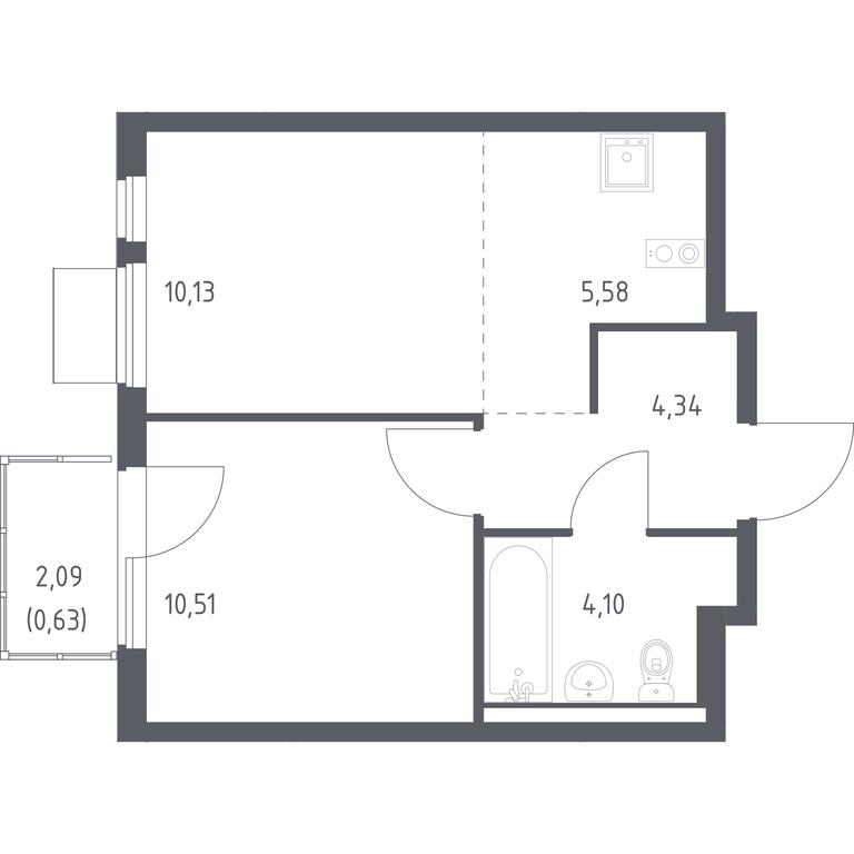 Apartment Sale, 35.29 sq. m. at Gorki Park, Shkolnaya ulitsa, 2, derevnya Korobovo, Leninskiy City District, Moscow Region, Russia #1 Apartment Sale, 35.29 sq. m. at Gorki Park, Shkolnaya ulitsa, 2, derevnya Korobovo, Leninskiy City District, Moscow Region, Russia #1