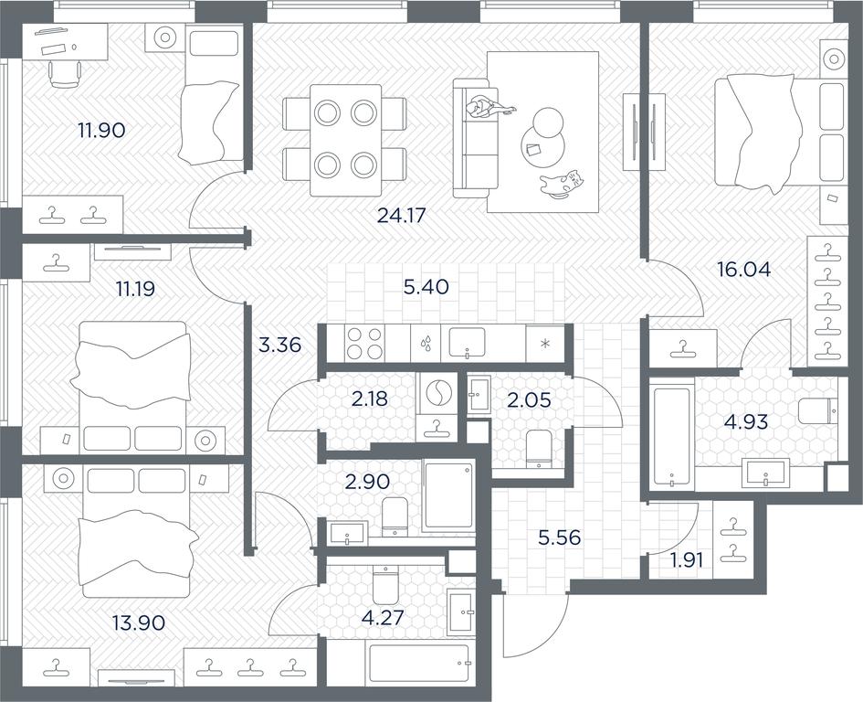 3-BD Apartment Sale, 109.76 sq. m. at TATE, Vetkina Street, Moscow, Russia #1 3-BD Apartment Sale, 109.76 sq. m. at TATE, Vetkina Street, Moscow, Russia #1