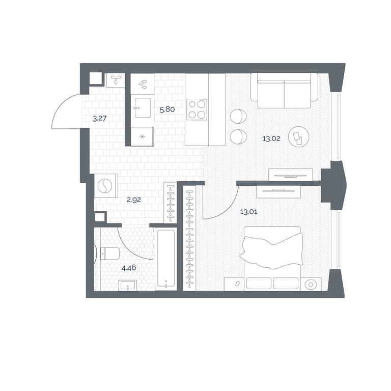 Apartment Sale, 42.48 sq. m. at TATE, Vetkina Street, Moscow, Russia #1 Apartment Sale, 42.48 sq. m. at TATE, Vetkina Street, Moscow, Russia #1